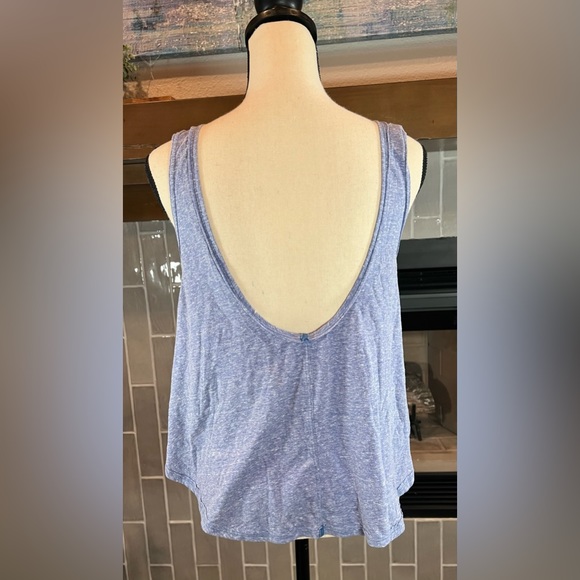 Free people We the Free Tank Metal Ring Straps Heathered Blue Size Small - Picture 2 of 5